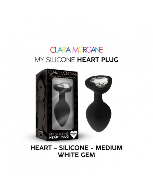 Bijoux anal forme cœur noir